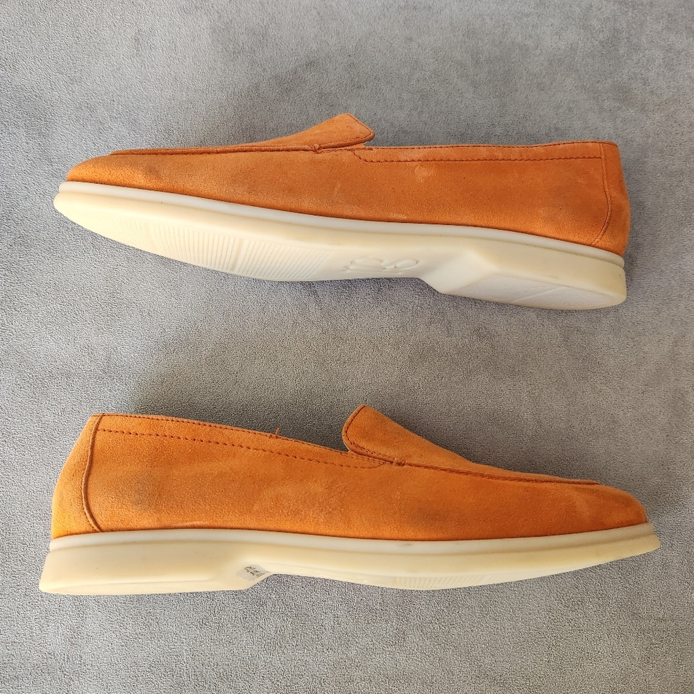 Paul Green loafers women's 9.5 orange suede Selby preppy Made Austria new $385